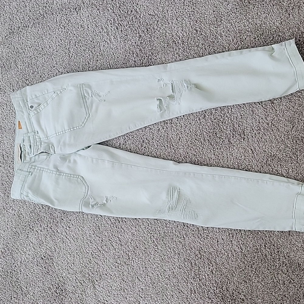 Light mint Anthropology jeans